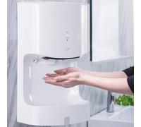 BESTXH Commercial Automatic Hand Dryer, Wall-Mounted Air Wiper with Drip Tray, 10s High Speed Warm & Cold Wind, for for Senior Office Buildings Hotel Home,White