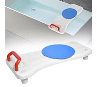 BESTXH Elderly Bathtub Seat, Bath Board with Ergonomic Handle for Sitting, with Ergonomic Handle, Seat Board Fit 16"-24" Width Baths, for Elderly People Maximum Load 150 kg,White