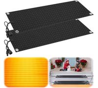BESTXH Heated Snow Melting Mats Outdoor, Anti-Slip Heated Mat with Power Cord, 3 in/h Melting Snow and Ice, Heated Driveway Mats for Winter Walkway, Floor, Stairs, Doorways,11.8*23.6in(30*60cm),2pcs