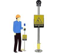 BESTXH Human Body Static Elimination Releaser, Industrial Explosion-proof Touch Static Discharge Ball with Sound and Light Alarm, Quickly Discharge Static Electricity,A