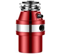 BESTXH Kitchen Garbage Disposal, 3/4 HPs Electric Kitchen Sink Food Waste Disposer, 4000r/m, Stainless Steel Food Waste Shredder, for Fruit Vegetable Bone, 560 W Low noise,Red