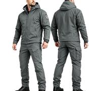 BESTXH Men's Tactical Jacket and Pant, Waterproof Lightweight Soft-Shell Jacket, Military Waterproof Soft Shell Suits, Army Combat Suit Sets, Outdoor Hunting Clothing,02,M