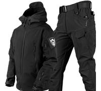 BESTXH Men's Tactical Jacket and Pant, Waterproof Lightweight Soft-Shell Jacket, Military Waterproof Soft Shell Suits, Army Combat Suit Sets, Outdoor Hunting Clothing,01,XL