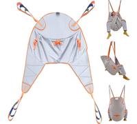 BESTXH Patient Lift Sling for Toilet & Shower, Adjustable Back Support with 4-Point Height Adjustment, Heavy Duty 500lbs Capacity, Leg Padding for Safe Transfer for Home Care Use,Grey