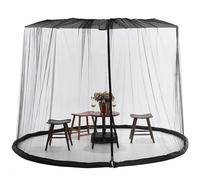 BESTXH Patio Umbrella Mosquito Net with Water Pipe Ballast, Universal Fit for 8-10ft Umbrellas, Weather-Resistant Screen Fits 7-9 People(Umbrella not included),Black,300 * 230cm