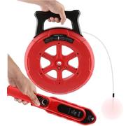 BESTXH Pipe Locators, Water Pipe Blockage Detector, Clogging Finder Sewer Wall, Scanner Plumbing Tools, for PVC/Plastic/Metal Underground Pipeline Blocking,Red,30M