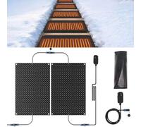 BESTXH Snow Melting Mat, Non-slip Rubber Heated Mat With Power Cord, Heated Snow Melting Mats Outdoor, 3 in/h Melting Speed, For Stairs Steps Walkway Snow And Ice Removal,11.8*23.6in(30*60cm),2pcs