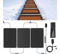 BESTXH Snow Melting Mat, Non-slip Rubber Heated Mat With Power Cord, Heated Snow Melting Mats Outdoor, 3 in/h Melting Speed, For Stairs Steps Walkway Snow And Ice Removal,11.8*23.6in(30*60cm),3pcs