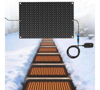BESTXH Snow Melting Mat, Non-slip Rubber Heated Mat With Power Cord, Heated Snow Melting Mats Outdoor, 3 in/h Melting Speed, For Stairs Steps Walkway Snow And Ice Removal,11.8*23.6in(30*60cm),1pcs