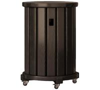 BESTXH Stackable Stools Set of 4, 4-in-1 Wood Stool, Round Wooden Stools, Dining Stacking Stool, No Installation Required, for Living Room Kitchen Bedroom Balcony Bar,black,With wheels