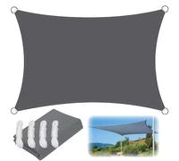 BESTXH Sun Sail, Sun Shade Rain Protection Sail, UV Protection Blindfold, Energy Saving Western Style Tarp, Waterproof, Rectangular, Weather-Resistant, Premium Polyester,01,5x5m