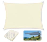 BESTXH Sun Sail, Sun Shade Rain Protection Sail, UV Protection Blindfold, Energy Saving Western Style Tarp, Waterproof, Rectangular, Weather-Resistant, Premium Polyester,02,3x5m