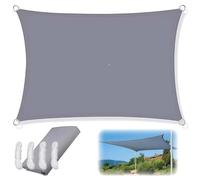 BESTXH Sun Sail, Sun Shade Rain Protection Sail, UV Protection Blindfold, Energy Saving Western Style Tarp, Waterproof, Rectangular, Weather-Resistant, Premium Polyester,03,2 * 3m
