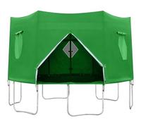 BESTXH Trampoline Sun Protection Cover, Waterproof Oxford Cloth Trampoline Tent with Window and Skylight, UV-Resistant & Waterproof Canopy, for 6-Pole Trampolines,02,10FT
