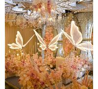 BESTXH Wedding Butterfly Floor Lamp, Hanging Butterflies for Ceiling, Romantic Creative Led Butterflies Background Decoration Props for Wedding Party,Medium