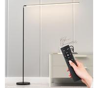 BESTY HOME LED Floor Lamp, Dimmable Standing Lamp with Remote Control Modern Flexible Neck Lamp Thin 3 Color Temperatures Standing Lamp for Reading, Living Rooms, Bedroom and Offices (Black)