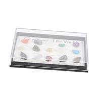BESTYASH 1 Box Natural Crystal Mineral Specimen Box with Types of Polished Gemstones Multipurpose Teaching Samples and Decorative Rocks for Desktop Home Office Display and Educational Use