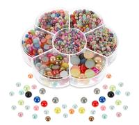 BESTYASH 1 Box No Hole Pearls Flatback Pearls 3-4mm Stay for A Lasting Time Not Easy to Break Chic Stylish Abs Material Decorate Phone Case Hair Accessory Decals