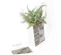 BESTYASH 1 Bunch Simulated Realistic Green Fern Leaves Artificial Plant for Interior Decoration Home Wedding Party Floral Arrangement Grey White Faux Fern Grass Ornament