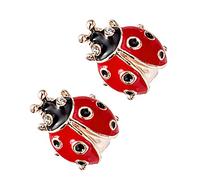BESTYASH 1 Pair Earrings Girl Jewelry Girl Puppy Accessories Simple Ear-studs Animal Ear Studs Earings for Women Ladybug Ear Studs Female Ear Jewelries Ear Decor Jewlery Alloy Red