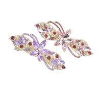 BESTYASH 1 pair Elegant Rhinestone Floral Hair Clips for Women Cute Hair Accessories for Parties Weddings Everyday Wear