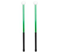 BESTYASH 1 Pair Green Alloy Marching Drumsticks with Felt Heads, Practical and Sturdy Percussion Sticks and Beginners, for Practice Pads and Band Performances