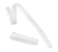 BESTYASH 1 Pair White Cloth Wedding Dress Tie Back Loops with Easy Installation and Comfortable Fit for Bridal Gown Dress Replacement Accessories