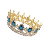 BESTYASH 1 PC Charming Crystal Rhinestone Tiara Elegant Hair Decoration for Brides Parties and Special Occasions High End Crown with Smooth Surface and Romantic Jewel Scroll Green