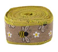 BESTYASH 1 Roll Decorative Bee Pattern Packing Ribbon for Craft Projects and Holiday Decorations, Webbing Material, Can Be Cut to Length, Wrinkle-Free Wrapping Ribbon
