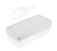 BESTYASH 1 Set Creative Silicone Ice Cube Maker Tray with Cover Flexible Easy Release Design Space Saving Ice Making Tool for Daily Use Freezer