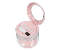 BESTYASH 1 Set Denture Cleaning Case Reusable Leakproof Container for False Teeth and Retainers Portable Storage Box for Home Travel and Camping Sturdy Material Cherry Blossom