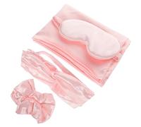 BESTYASH 1 Set Silk Eye Sleeping Mask Hair Scrunchy Headband for Women Wedding Party Favors Fresh Comfortable Breathable Flower