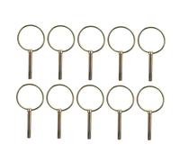 BESTYASH 10 Pcs Zinc-plated Carbon Steel Lynch Pins Spring-loaded Pin Fasteners for Farm Tractors Trailer Hitch Locks Rust-resistant Heavy Duty