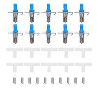 BESTYASH 10 Sets Rabbit Automatic Waterer Metal Drinker Splash-proof Easy to Install Watering System for Rabbits and Ferrets, for Farm and Household Use