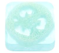 BESTYASH 100g Handmade Loofah Soap Bar Natural Exfoliating for Body Face Handmade Soap Sponge Refreshing Skin Scrub