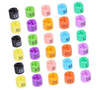 BESTYASH 100pcs Clothing Dividers Round Plastic Markers Kit XXS Color Coding for Wire Hangers Reusable Garment Tags with Circular Design to Prevent Damage for Retail and Closet Organization