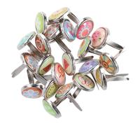 BESTYASH 100pcs Colorful Brads Decorative Alloy Nails Mini Brads Different Style Practical Use for Fixation and Files, Cultivate Practical Ability DIY Craft Supplies Random Style