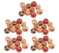 BESTYASH 100pcs Creative DIY Bead Vintage Wooden Round Beads with Mini Hole Design Not Easy to Fade Simple Delicate Space for DIY Necklace Making