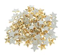BESTYASH 100Pcs Flatback Acrylic Rhinestones Five-Pointed Star Gold Colour for DIY Jewelry Clothes and Shoe Decoration Craft Accessories Suitable for Valentine and Christmas