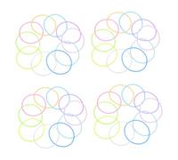BESTYASH 100pcs Glow Dark Silicone Hair Ties Jelly Bracelets for Women for Festivals and Parties Easy Hair Styling Versatile