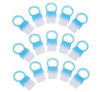 BESTYASH 100pcs Heavy Duty Plastic Nail Brushes Portable Fingernail Cleaning Scrub Tools Compact Manicure Brushes for Women and Men Travel Use Blue