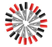 BESTYASH 100pcs Insulated Alligator Clips Battery Clamps Electrical Test Clips with Nickel Plated Metal Small for Circuit Connection and DIY Projects Red Black