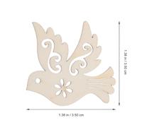 BESTYASH 100pcs Unfinished Wooden Peace Dove Ornaments DIY Wood Bird Shapes for Painting Crafts Safe Unpainted Wooden Shapes for Home Decoration Unique Hanging Pendants for Creative