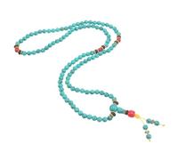 BESTYASH 108-Beads Green Turquoise Prayer Bead Bracelet 6Mm Natural Tibetan Wrist Beads Unisex Protection and Luck Feng Shui Wristband