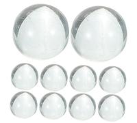 BESTYASH 10Pcs Clear Glass Marbles for Crafts Decorative Pebbles and Beads for Vase Fillers DIY Projects and Marble Games Transparent Glass Gems