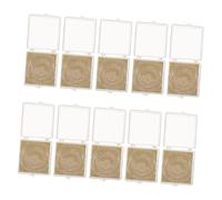 BESTYASH 10pcs Eyelash Storage Case with Lash Trays Dustproof Airtight False Lash Organizer for Women and Compact Holder in Matte Gold Portable Makeup Tool