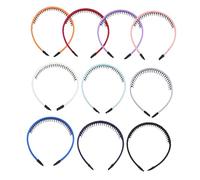BESTYASH 10Pcs Headbands with Teeth Fabric Covered Hairbands for Women Durable Comfortable Non Slip Design for All Hairstyles for Daily Use and Styling