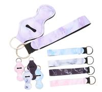 BESTYASH 10pcs Marble Keychain Lip Balm Holder Set Durable Lipstick Sleeve for Handbags Lightweight and Compact Lip Gloss Pouch for Women for Parties and Casual Outfits