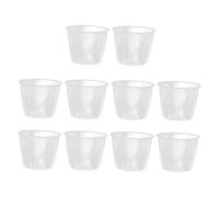 BESTYASH 10pcs Measuring Cup Plastic Measuring Beaker Cup for Rice Water Replacement Milk Frothing Pitcher Steaming Pitcher Food Containers Pp Transparent re-usable