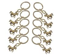 BESTYASH 10pcs Metal Horse Year Keychain Durable Keyring Decor for Handbags Backpacks and Car Keys for Chinese Year Zodiac Celebrations and Party Favors